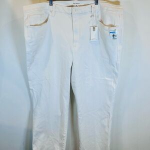 Good American Good Curbe Straight Crisp White Jeans Size 28 Plus NWT